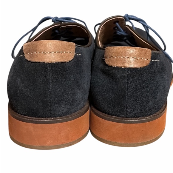 Johnston & Murphy Dark Blue Suede Derby Shoes - Picture 4 of 6